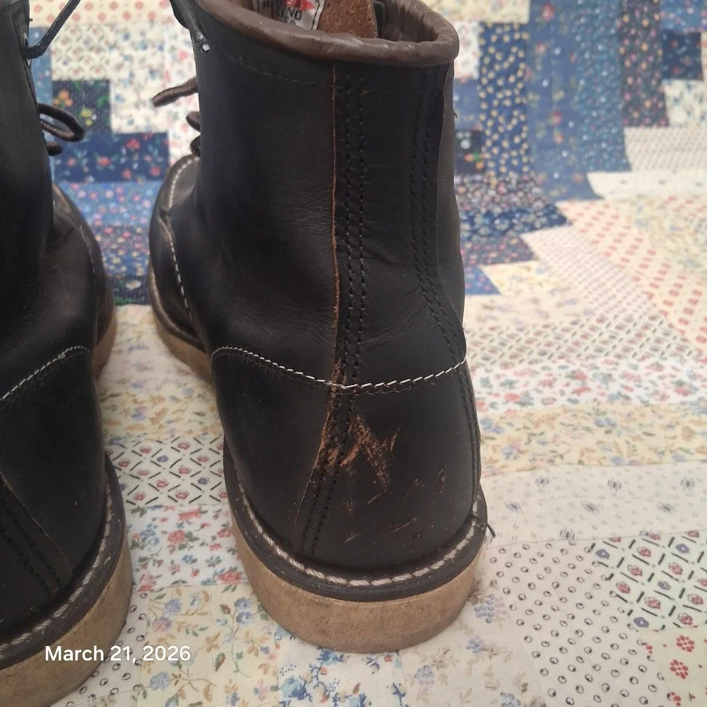 Redwing 8849 Classic Black Prairie Leather‎ Moc Toe 6